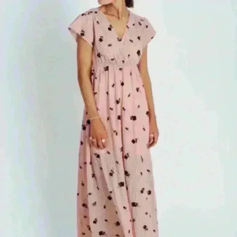 Finley Floral Maxi Dress in Pink size large - Picture 2 of 5